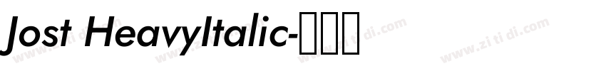 Jost HeavyItalic字体转换